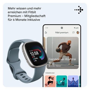 Ceas inteligent Google Fitbit Versa 4, GPS, 6 zile autonomie, albastru - Img 8