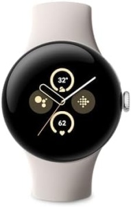 Ceas inteligent Google Pixel Watch 2, monitorizare ritm cardiac, aluminiu argintiu, bratara sport