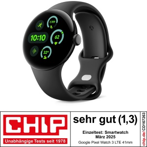 Ceas inteligent Google Pixel Watch 3, 41 mm, urmarire ritm cardiac, negru mat - Img 2