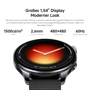 Ceas inteligent XIAOMI Watch 5, 47mm, AMOLED, Negru - Img 6