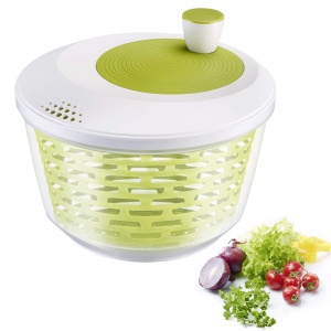 Centrifugator de salate Westmark, capacitate: 4,4 litri, o 23,5 cm, plastic, fara BPA, spinderella, culoare: transparent/alb/verde, 2430224A - Img 2