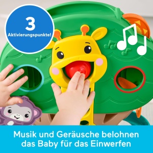 Centru de Joaca Fisher-Price Dschungelbaum cu Muzica, 6 Bile, Interactiv - Img 3