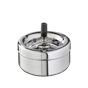 Cenusa cu buton APS 54 KLASSIKER, 13 x 10.5 cm, Argintie - Img 3