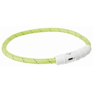 Cerc luminos TRIXIE USB, TPUNylon, ML 45 cm, verde