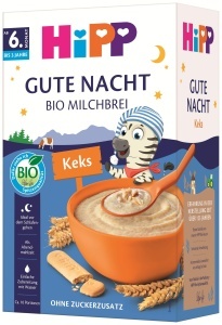 Cereale pentru bebelusi HiPP Gute-Nacht, 4 x 475g, fara zahar adaugat - Img 2