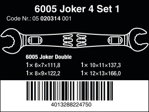 Cheie cu doua capete Wera Joker 6005, set 4 piese, design ergonomic pentru spatii inguste - Img 2