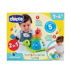 Chicco Sorting Turtle to Grow, 5 bile colorate, colorat, 1-4 ani - Img 6