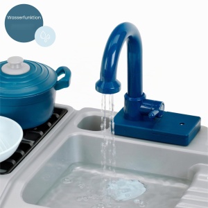 Chiuveta de Bucatarie pentru Copii Theo Klein Miele cu Funcie de Pompa, Accesorii Incluse - Img 3
