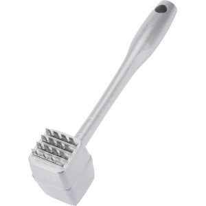 Ciocan pentru carne si friptura Westmark lungime 238 cm otel inoxidabilaluminiu cu acoperire speciala sigura pentru alimente Steakmaster argintiu 6220 - Img 1