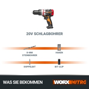 Ciocan rotopercutor WORX Nitro WX354.9, 20V, motor fara perii, 60 Nm - Img 9