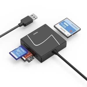 Cititor de carduri Hama USB-A cu adaptor USB-C, 5 Gbits, negru - Img 6