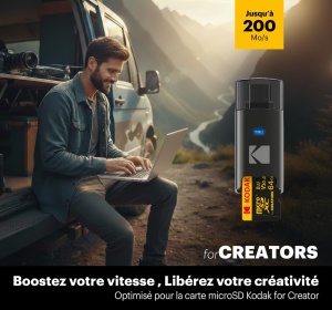 Cititor microSD Kodak for Creators DDR225 USB-C 3.2 Gen1, 200 MBs, Compact - Img 5