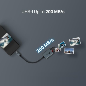 Cititor SD si microSD TP-Link UA430C USB 3.0 Type-C, 200 MBs - Img 6