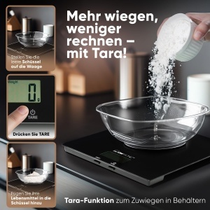 Clatronic KW 3820 Cantar de Bucatarie Digital Negru Precizie 1g Capacitate 5kg - Img 5