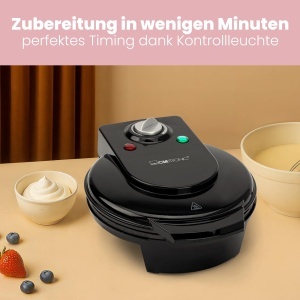 Clatronic WA 3491 Waffle Maker Negru Placi Antiaderente Diametru 18 cm - Img 6
