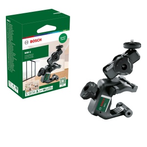 Clema universala Bosch MM 2 (cu interval de prindere 10-60 mm si reglare a inaltimii 40-95 mm pentru pozitionarea rapida si flexibila a laserelor cu linii incrucisate, intr-o cutie de carton)