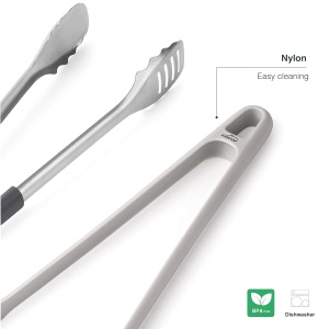 Cleste de servire Lacor 63049, inox 1810, nylon, 30 cm, maner rezistent la caldura - Img 5