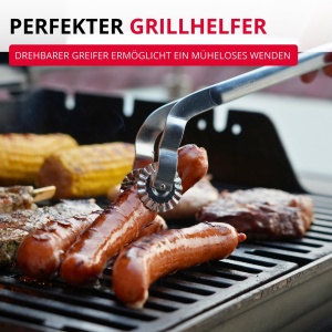 Cleste pentru gratar Westmark Twistmaster 1 buc - Cleste pentru carnati cu prindere rotativa - Cleste robust pentru carne din otel inoxidabil pentru g - Img 3