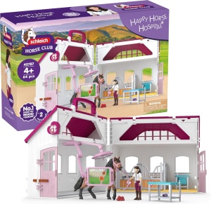 Clinica pentru Cai SCHLEICH Horse Club 64 Piese - Set de Joaca cu Accesorii