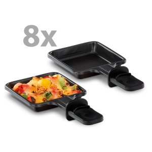 Cloer 6435 Raclette cu piatra naturala, 1200 W, 8 tigai antiaderente pentru raclette, farfurie despicata - Img 3