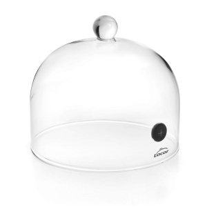 Clopot de fum Lacor 61815 din sticla borosilicata, 16x12cm, cu ventil