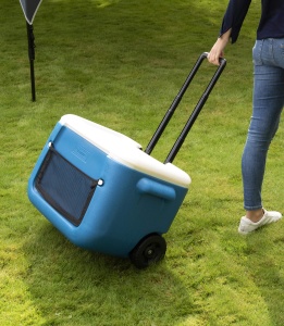 Coleman Racitor pasiv 50 QT Poly-lite plasa pe roti, Thermobox capacitate 47 L, cutie de gheata mobila cu roti - Img 7