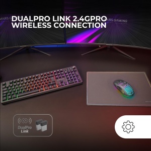 Combo Gaming Mars MCPWX, Tastatura RGB, Mouse 3200 DPI, Culoare Negru - Img 2