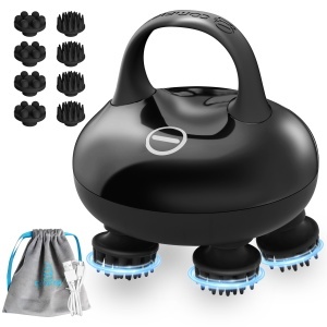 COMFIER Kopfmassagegerat IPX7 Masaj Scalp Electric cu 3 Moduri si Functie Termica