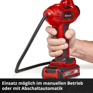 Compresor auto fara fir Einhell CE-CC 18 Li-Solo Power X-Change (Li-Ion, 18 V, max. 11 bar, furtun de aer comprimat de 60 cm, automat. Functie de oprire, furnizata fara baterie si fara incarcator) - Img 9
