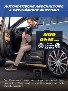 Compresor auto MICHELIN Air Power Easy 12V, 144W, Auto-Stopp, Digital - Img 3