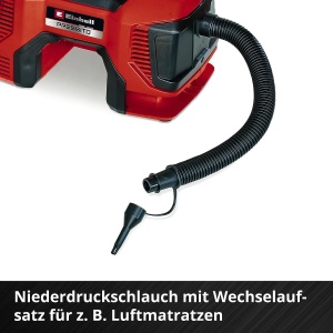 Compresor cu acumulator Einhell PRESSITO 18/21 Power X-Change (18 V, max. 10,5 bari, putere de aspirare 21 l/min, turatia motorului 18000 min^-1, fara ulei, fara baterie) - Img 9