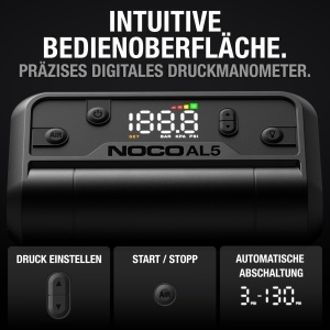 Compresor de aer NOCO Air AL5, 5A, 17 SLPM, portabil, fara fir - Img 6