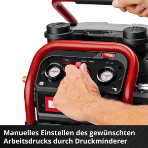 Compresor mobil Einhell SILENZZO 18160 8 bar 6L Pompa fara ulei - Img 7