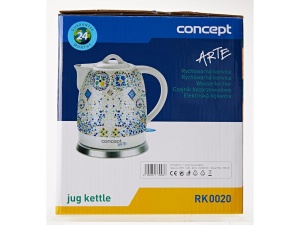 CONCEPT Electrocasnice rk0020 Ceainic electric, ceramic, 1,5 litri, alb + model - Img 3