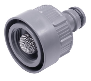 Conector cu apa Gardena Hahnstuck 8254 cu sistem de oprire a apei, gri