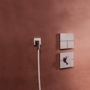 Conector dus hansgrohe FixFit Fine E, crom, cu retur de apa, universal - Img 7