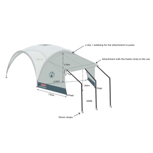 Conector pentru Adapost Coleman Shelter Connector L, impermeabil, usor, pentru rulote - Img 3