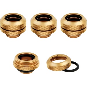 Conectori Corsair Hydro X XF Hardline 14mm OD, 4 bucati, Gold, cu design dublu O-Ring - Img 3