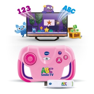 Consola de invatare VTech ABC Smile TV roz, HDMI, 15 niveluri, pentru 3-7 ani - Img 11