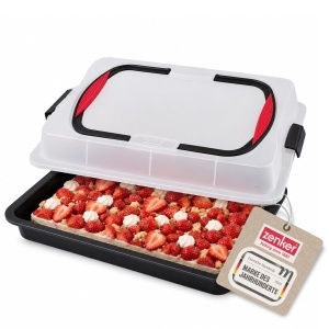 Container pentru Blechkuchen Zenker 7903, 42x29x7.5 cm, antiaderent, cu capac
