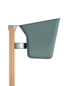 Contenitor pentru resturi organice Metaltex, 35x16x13 cm, cu rascador, gri - Img 6