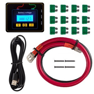 Convertor de tensiune VEVOR, invertor cu unda sinusoidala 12V DC 240V AC, 3000W, unda sinusoidala modificata, 358 x 167 x 120mm, convertor de curent, ecran LCD, 0.3A, indicatoare LED, priza de alimentare UK, 2 cabluri de baterie - Img 2