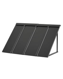 Copertina metalica VEVOR CGW-44INCH, 112,5x61 cm, neagra, rezistenta la intemperii