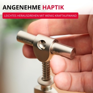 Corkenzie cu maner rotativ Westmark Monopol, 14.7 cm, otelzinc, argintiu - Img 5
