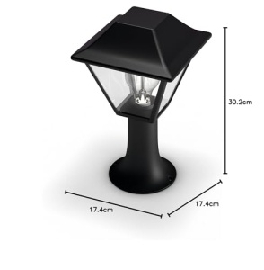 Corpuri de iluminat Philips Alpenglow pentru exterior, priza E27, rezistente la apa, negru, IP44 rezistente la intemperii - Img 6