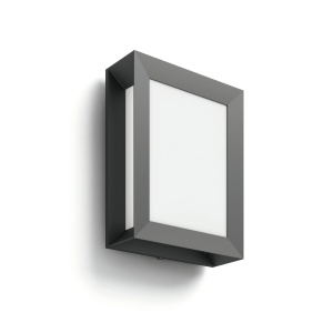 Corpuri de perete de exterior Philips Karp, 5,5 W, 2700 K, alb cald, rezistent la apa, antracit, rezistent la intemperii IP44 - Img 4