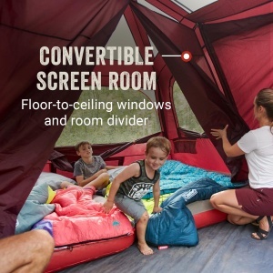 Cort de camping Coleman Skylodge pentru 10 persoane, rezistent la intemperii, cu 4 camere - Img 4