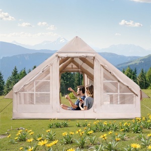 Cort gonflabil VEVOR ZJTM1361 pentru camping 4x3x2 m 5-8 persoane material Oxford rezistent la intemperii - Img 8