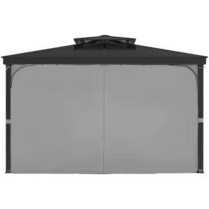 Cortina pavilion VEVOR JDC-33LGR 2840x2840x2110 mm gri impermeabila cu fermoar dublu - Img 5
