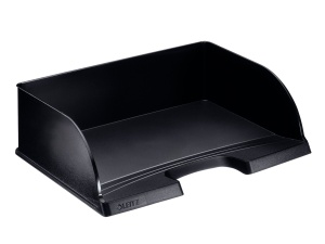 Cos de birou Leitz Plus Jumbo A4, capacitate mare, negru, design ergonomic - Img 2